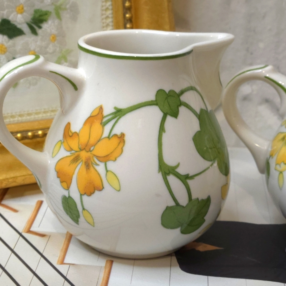 Floral Teapot and Creamer Set - Picture 12 of 16